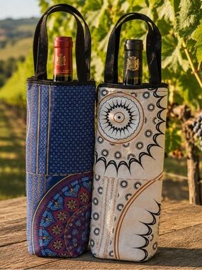 Quilted Wine Bags New set of 2